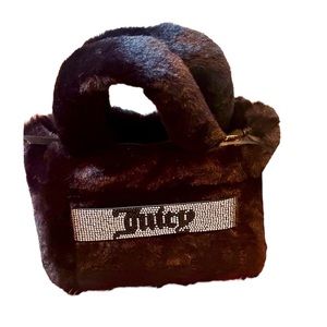 Juicy fluffy black mini tote
